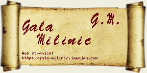 Gala Milinić vizit kartica